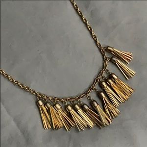 BaubleBar Gold Fringe Tassel Necklace